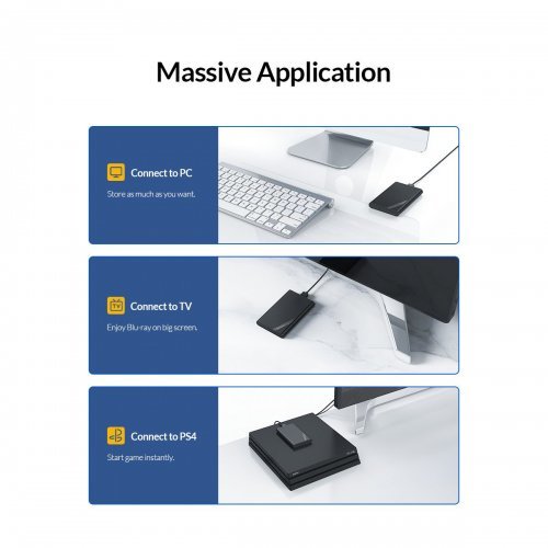 Кутия за диск Orico 2521U3-BK-EP (снимка 9)