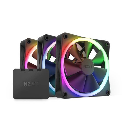 Комплект вентилатори NZXT F120 RGB NZXT-FAN-RF-R12TF-B1 (снимка 1)