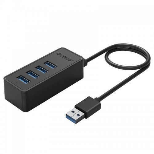 USB Hub Orico USB3.0 HUB 4 port Black W5P-U3-030-BK-BP (снимка 1)