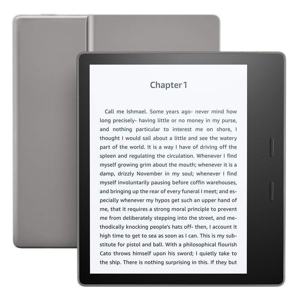 <div>Издръжлив eBook четец Kindle Oasis, 7″, 8GB, 300 ppi, Графит</div>
