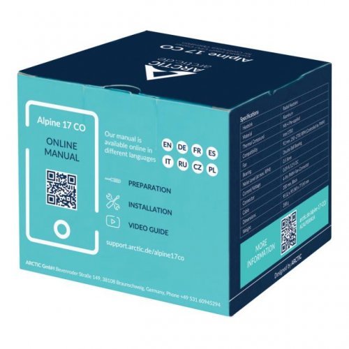 Охлаждане за компютри > Arctic Cooling Alpine 17 CO ACALP00041A (снимка 7)