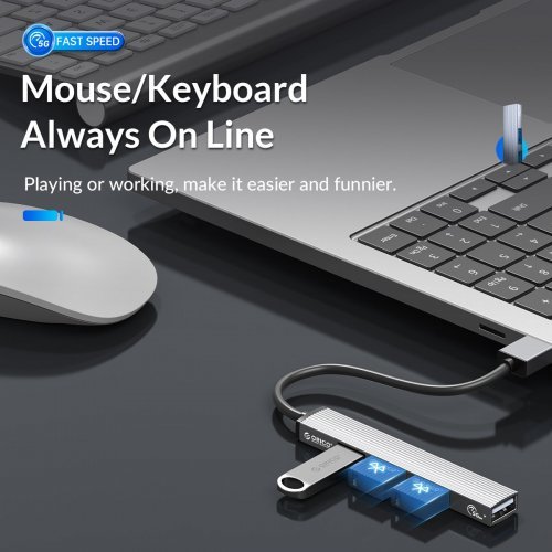 USB Hub Orico AH-A13-GY AH-A13-GY-EP-HW (снимка 5)