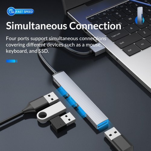 USB Hub Orico AH-A13-GY AH-A13-GY-EP-HW (снимка 8)