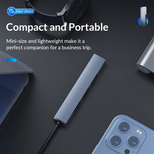 USB Hub Orico AH-A12F-GY AH-A12F-GY-BP (снимка 8)