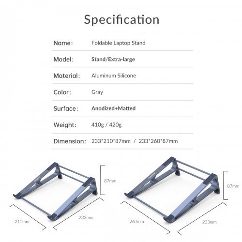 Стенд за лаптоп Orico Oric MA15-GY-BP (снимка 18)