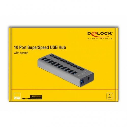 USB хъб Delock 63670 (снимка 4)