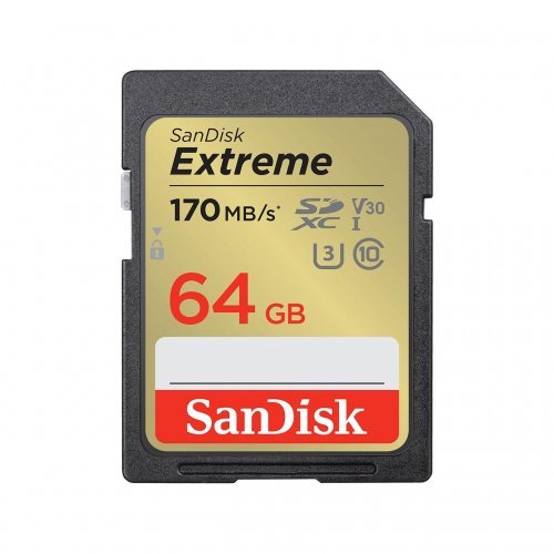 Флаш карта SanDisk Extreme SDXC SDSDXV2-064G-GNCIN (снимка 1)
