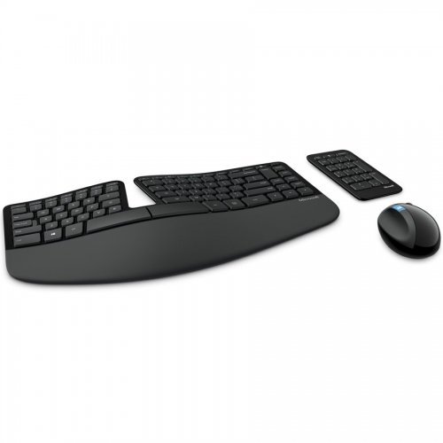 Комплект клавиатура и мишка Microsoft Sculpt Ergonomic Wireless Desktop L5V-00021 (снимка 1)
