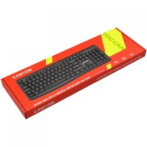 Клавиатура CANYON Wireless Chocolate Standard Keyboard ,105 keys, slim ...
