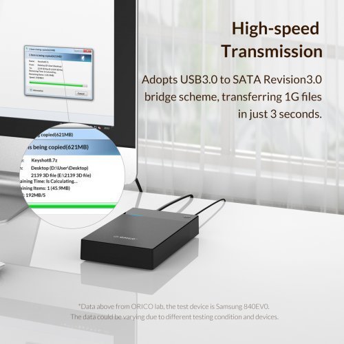 Кутия за диск Orico 3599U3-EU-BK (снимка 2)