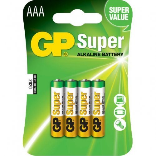 Батерия GP Batteries SUPER AAA(LR03) GP24A 4x  GP-BA-24A-U4 (снимка 1)