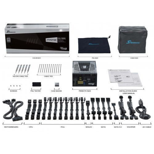 Захранващ блок Seasonic SSR-1600PD (снимка 3)