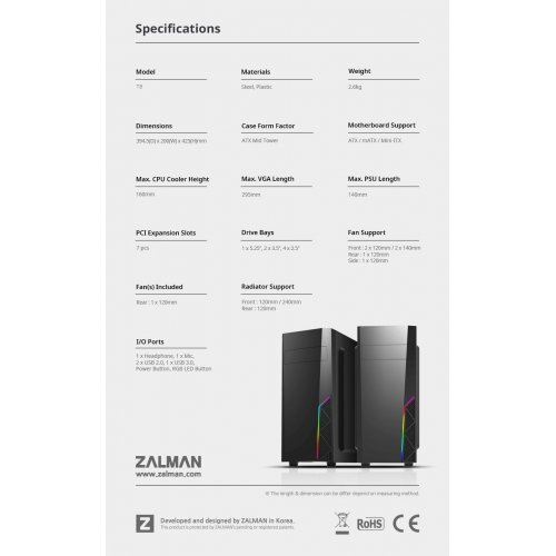Компютърна кутия Zalman ZM-T8 (снимка 11)