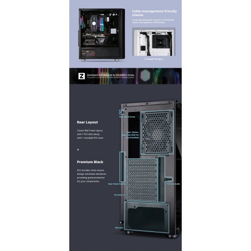 Компютърна кутия Zalman ZM-R2-BLACK (снимка 15)