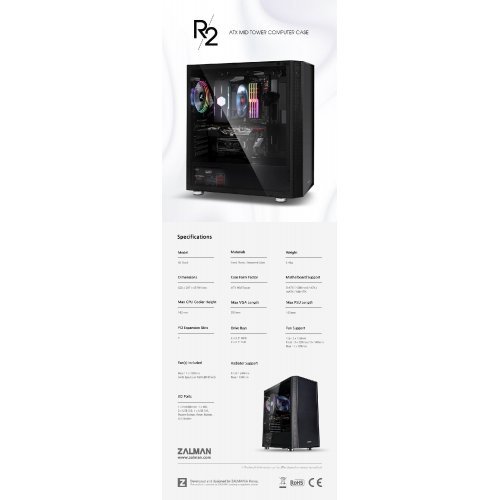 Компютърна кутия Zalman ZM-R2-BLACK (снимка 16)