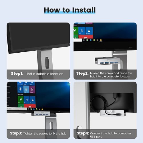 USB хъб Orico MH4PU-P-SV-BP (снимка 3)