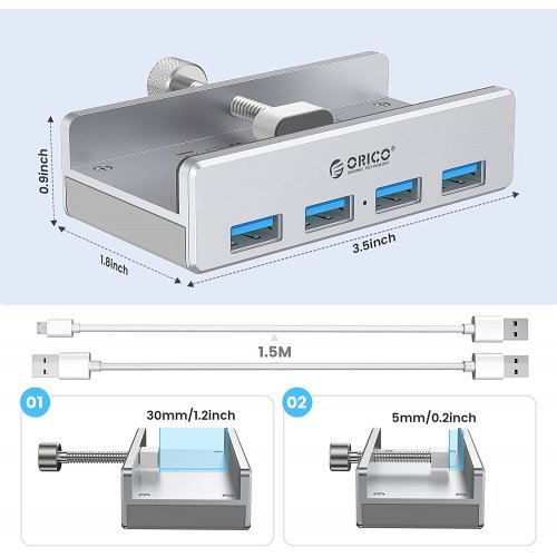 USB хъб Orico MH4PU-P-SV-BP (снимка 5)