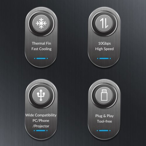 Кутия за диск Orico HM2-G2-BK-BP (снимка 5)