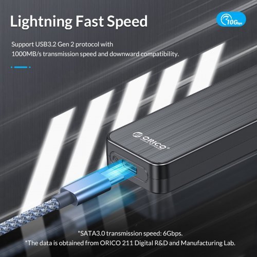 Кутия за диск Orico HM2-G2-BK-BP (снимка 7)