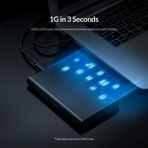 Кутия за диск Orico 2521C3-BK-EP (снимка 7)