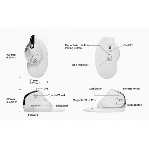 Мишка Delux M618XSD_White (снимка 9)