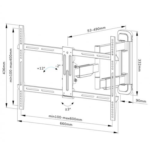 Стойки и стендове > NewStar WL40-550BL16 (снимка 8)