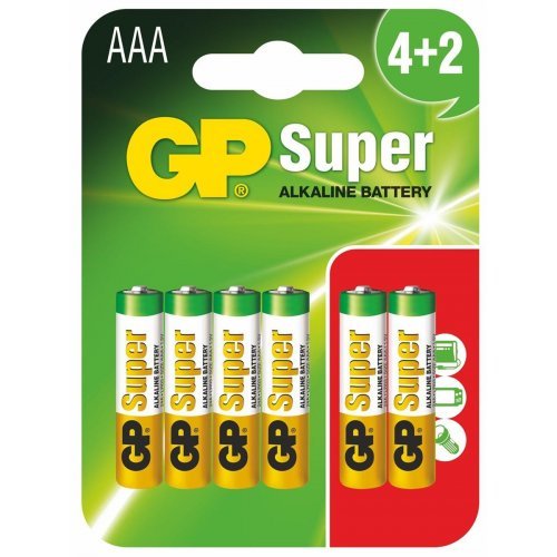 Батерия GP Batteries AAA Super Alkaline 24A GP-BA-24A-U6 (снимка 2)