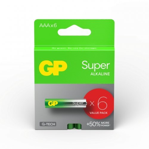 Батерия GP Batteries AAA Super Alkaline 24A GP-BA-24A-U6 (снимка 1)