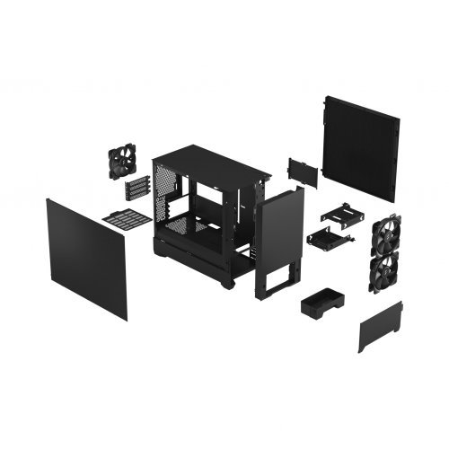 Компютърна кутия Fractal Design Pop Mini Silent Black Solid FD-C-POS1M-01 (снимка 3)