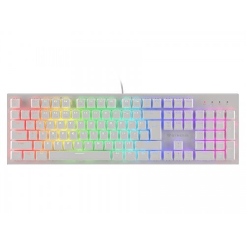 Клавиатура Genesis Gaming Keyboard Thor 303 White RGB Backlight US ...