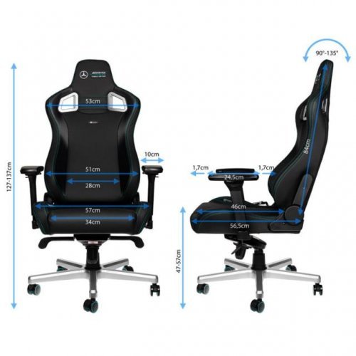 Геймърски стол noblechairs EPIC Mercedes-AMG Petronas Edition (снимка 2)
