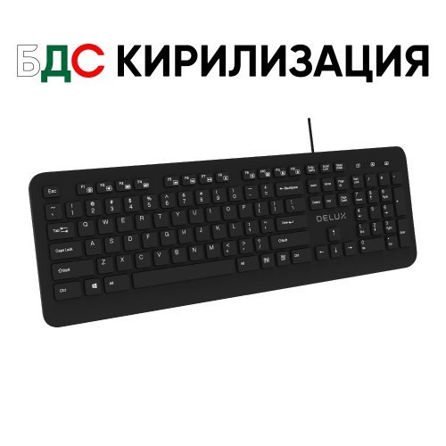 Клавиатура Delux KA193U DLKOM-KA193_BK (снимка 1)