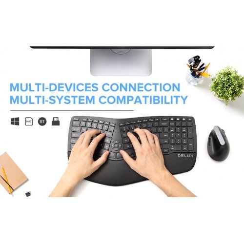 Клавиатура Delux GM902_BK_BL (снимка 6)