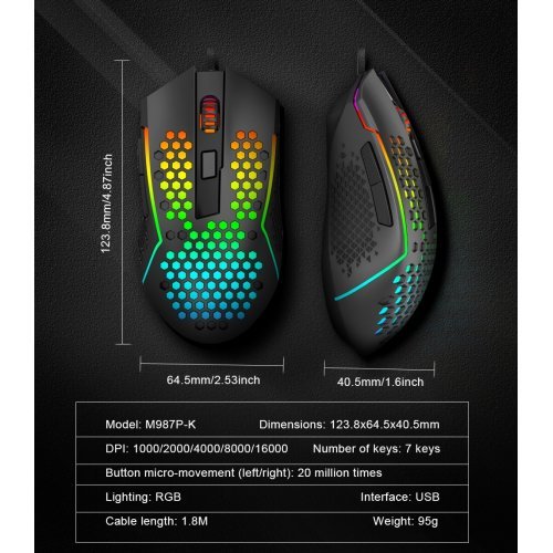 Мишка Redragon M987P-K (снимка 7)