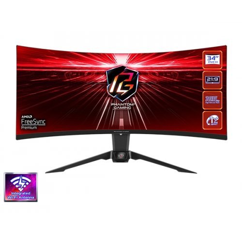 Монитор ASRock PG34WQ15R2B (снимка 1)