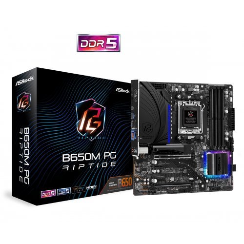Дънна платка ASRock B650M B650M PG RIPTIDE (снимка 1)