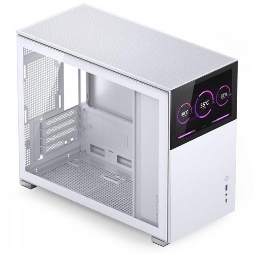 Компютърна кутия Jonsbo D31 Screen mATX White (снимка 7)