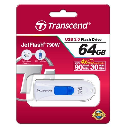 USB флаш памет > Transcend JetFlash 790 TS64GJF790W (снимка 5)