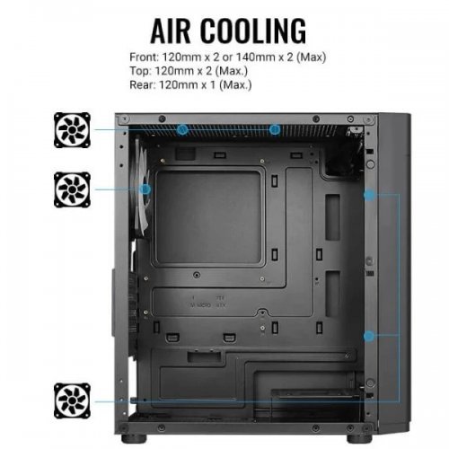 Компютърна кутия AeroCool Hexform-G-BK-v2 ACCS-PV38033.11 (снимка 4)