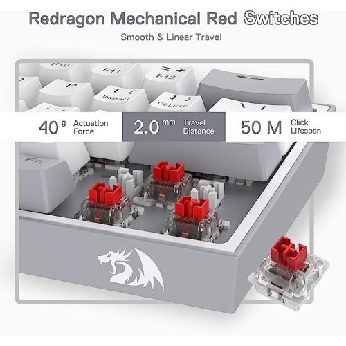 Клавиатура Redragon K617-RGB-GW_RD (снимка 5)