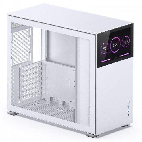 Компютърна кутия Jonsbo D41 Screen mATX White (снимка 5)