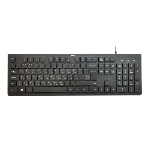 Клавиатура HAMA KC-200, с кабел, USB, Черна