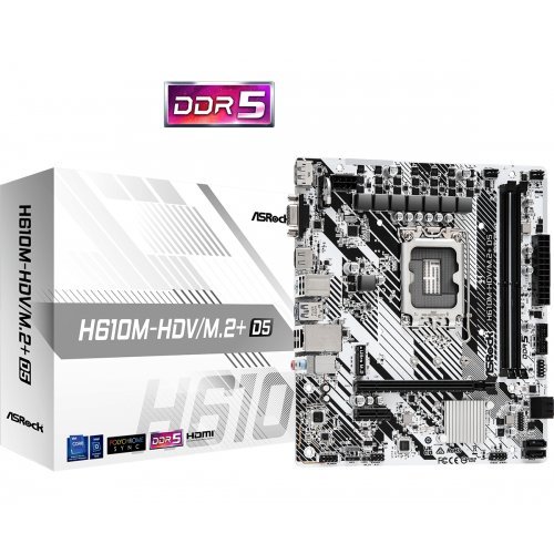 Дънна платка ASRock H610M-HDV/M.2+ D5 (снимка 3)