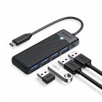 USB хъб Orico PAPW4A-C3-015-BK-EP