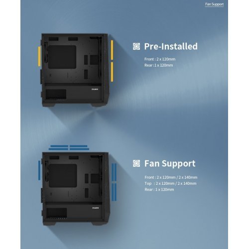 Компютърна кутия Zalman Iceberg ZM-Z1-ICEBERG-BK (снимка 9)