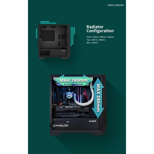 Компютърна кутия Zalman Iceberg ZM-Z1-ICEBERG-BK (снимка 11)