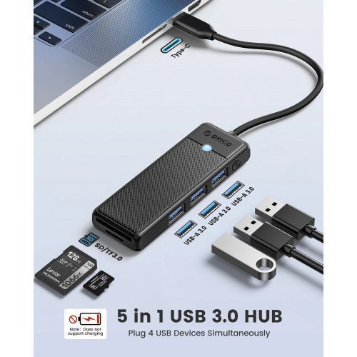 USB хъб Orico PAPW3AT-C3-015-BK-EP (снимка 7)