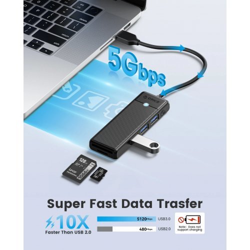 USB хъб Orico PAPW3AT-U3-015-WH-EP (снимка 7)