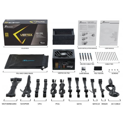 Захранващ блок Seasonic VERTEX-GX-750W (снимка 7)