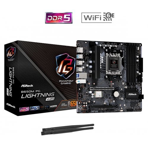 Дънна платка ASRock B650M PG LIGHTNING WIFI (снимка 1)